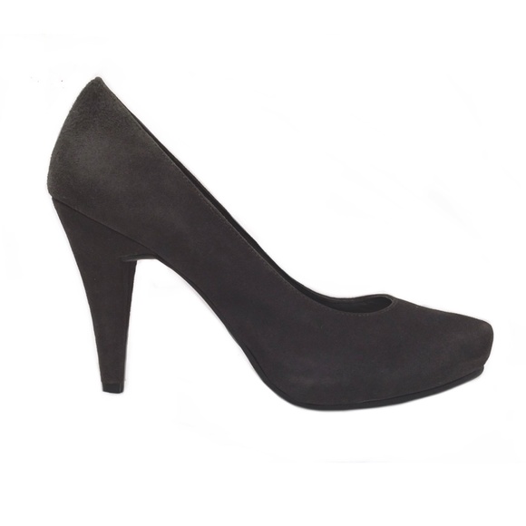 ME TOO Locket Gray Suede Platform Pumps Heels - Picture 1 of 13